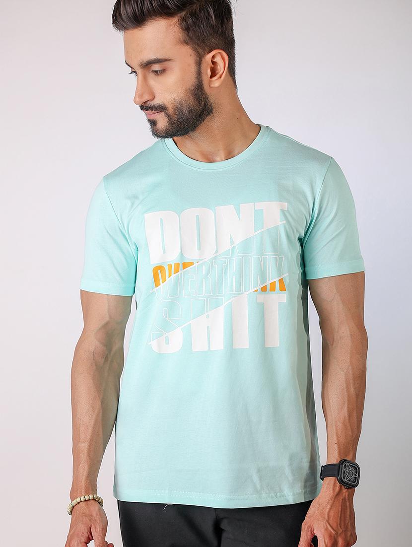 men front print round neck regular fit t-shirt - 21934733 - Standard Image - 1