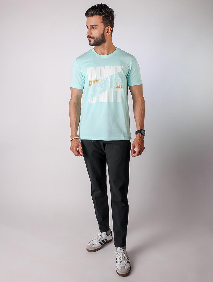 men front print round neck regular fit t-shirt - 21934733 - Standard Image - 4
