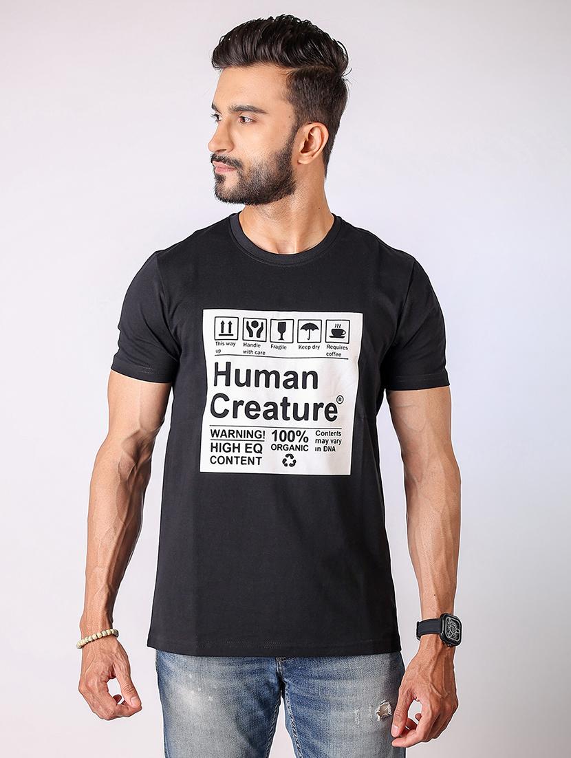 men front print round neck regular fit t-shirt - 21934735 -  Standard Image - 1