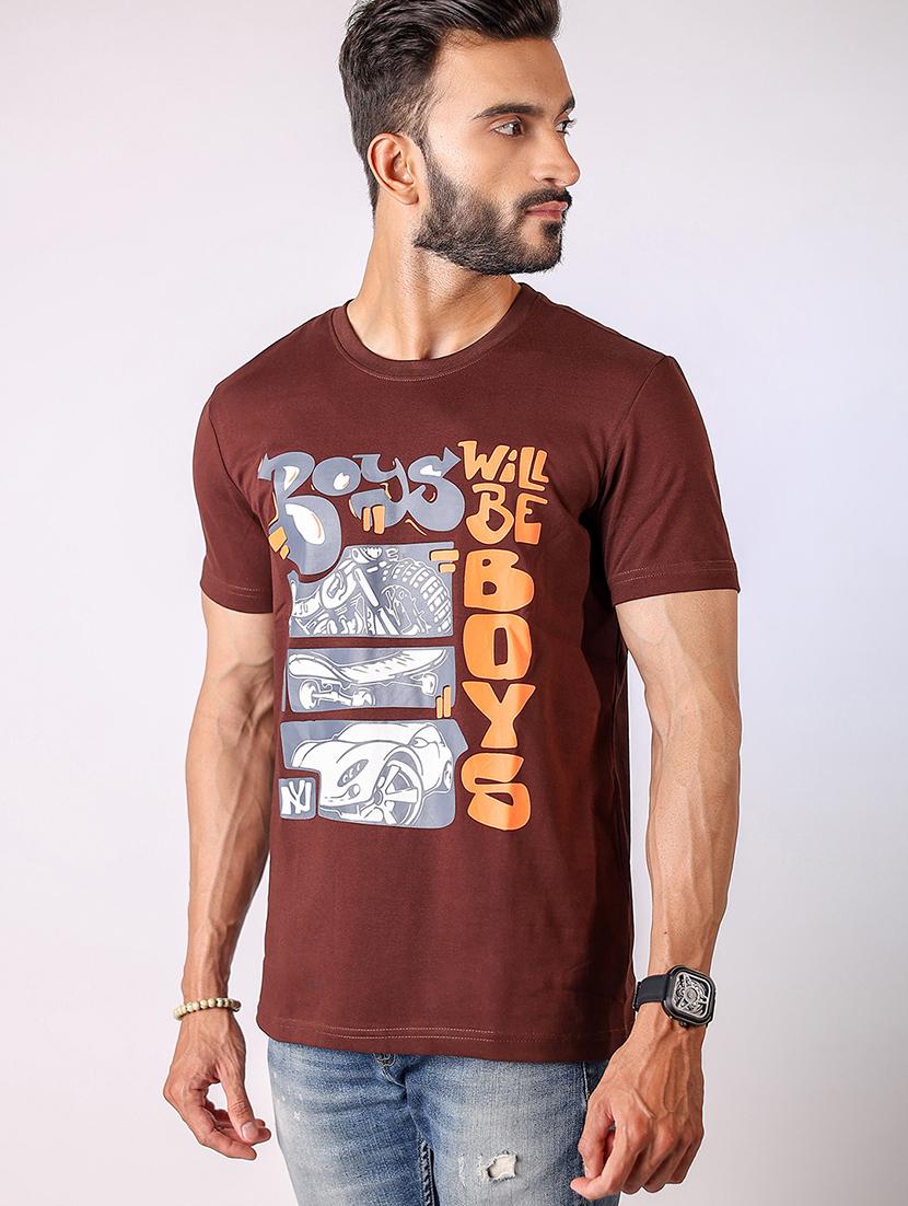 men front print short sleeve t-shirt - 21934742 - Standard Image - 1