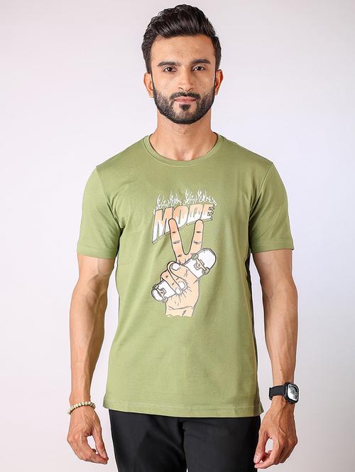 men front print short sleeve t-shirt - 21934745 - Standard Image - 0