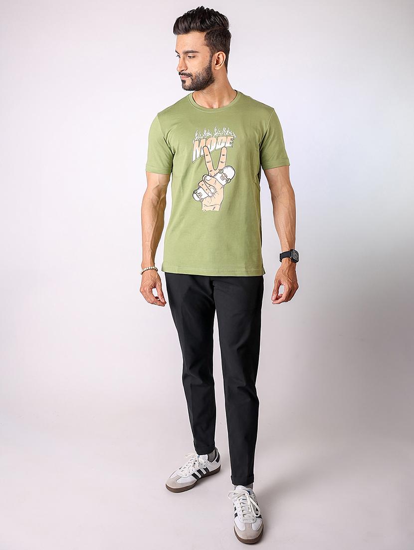 men front print short sleeve t-shirt - 21934745 - Standard Image - 4