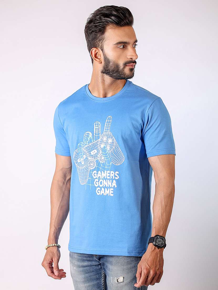 men front print short sleeve t-shirt - 21934747 -  Standard Image - 1