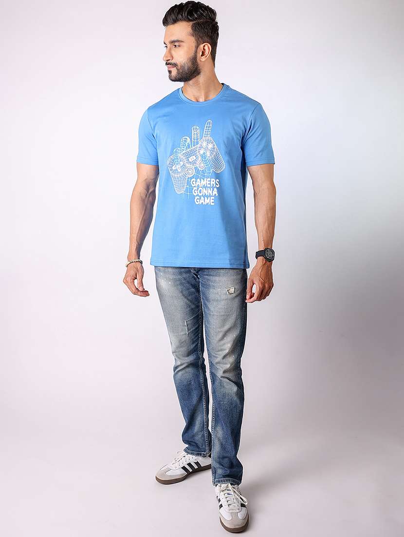 men front print short sleeve t-shirt - 21934747 - Standard Image - 4