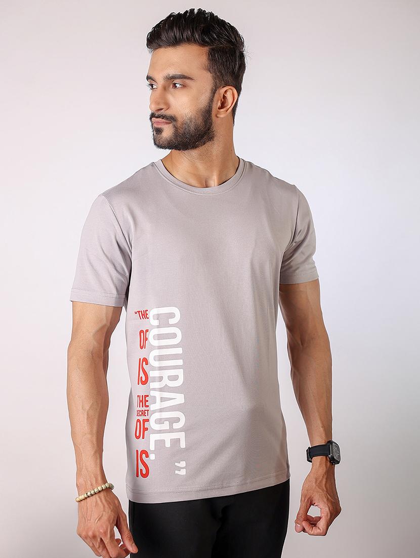 men placement print round neck regular fit t-shirt - 21934749 - Standard Image - 1