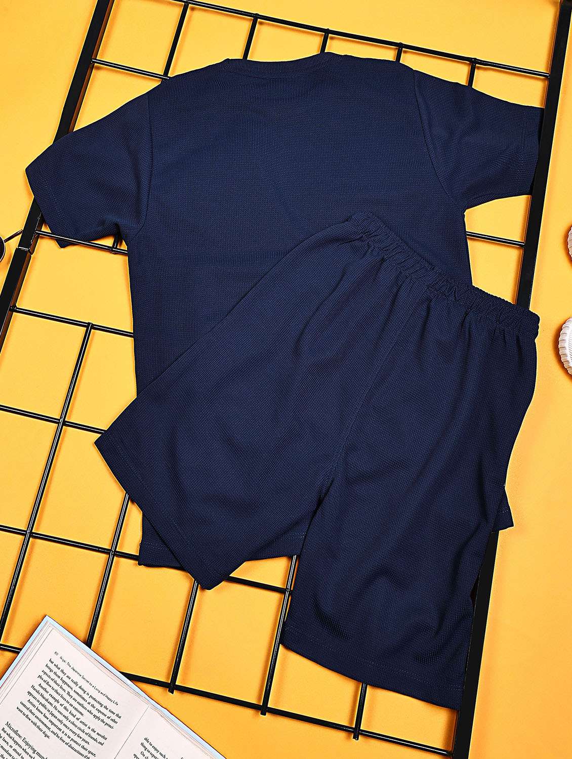 boys solid shirt & shorts co-ords set - 21934753 - Standard Image - 1
