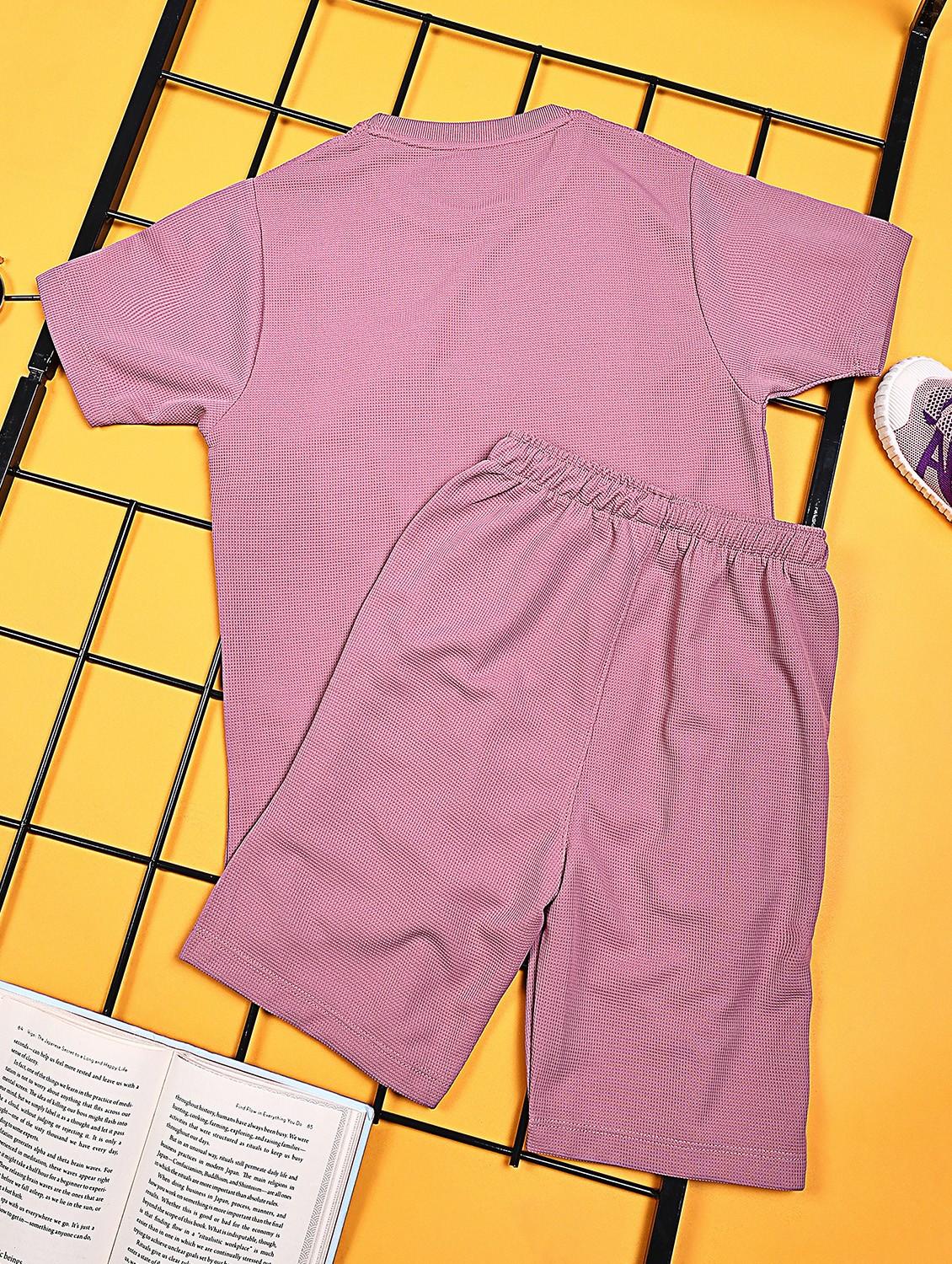 boys solid shirt & shorts co-ords set - 21934754 - Standard Image - 1