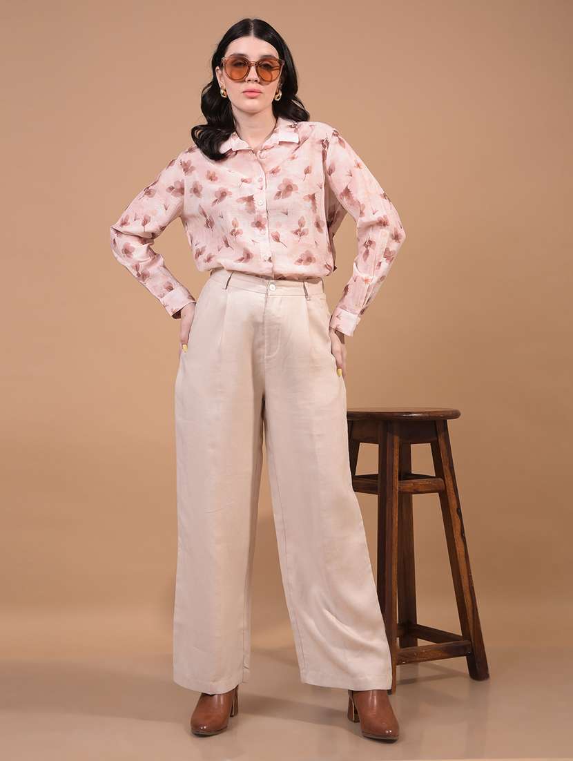 women floral printed collared puff sleeve shirt - 21934763 -  Standard Image - 4