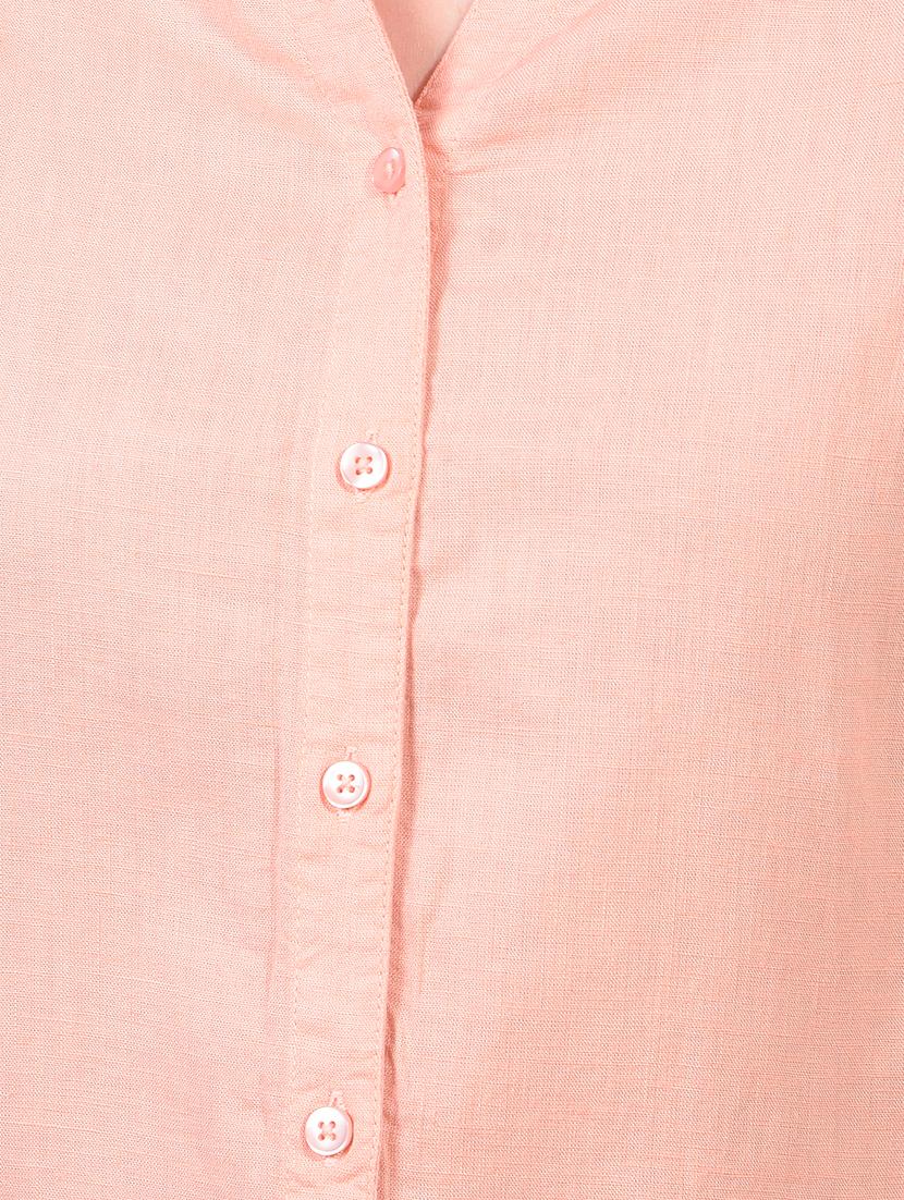 women solid mandarin neck regular shirt - 21934773 - Standard Image - 6