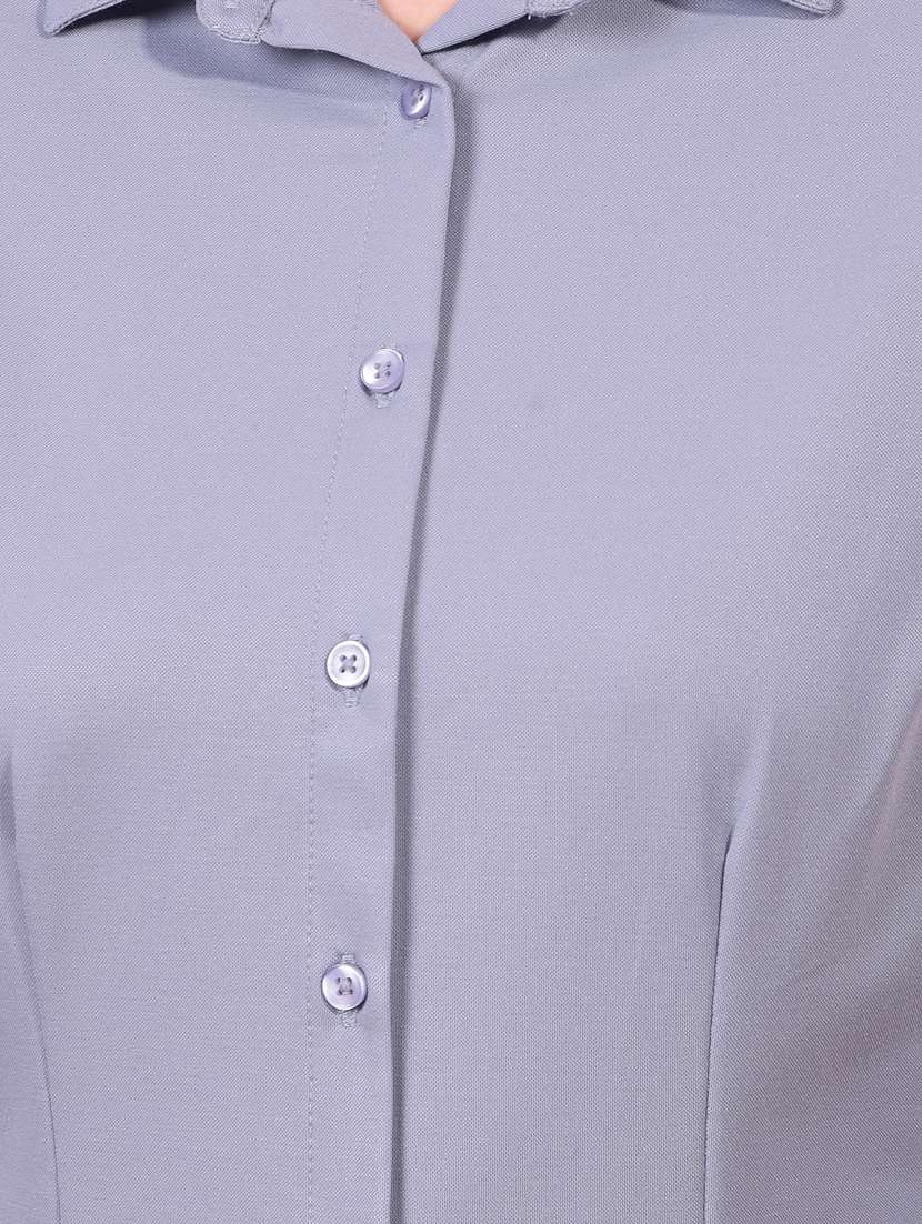 women solid collared regular shirt - 21934777 - Standard Image - 6