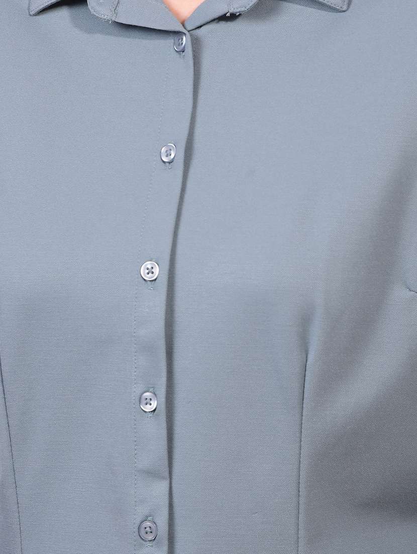 women solid collared regular shirt - 21934778 - Standard Image - 6