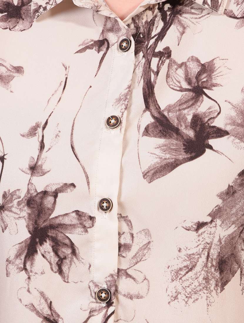 women floral printed collared regular shirt - 21934781 -  Standard Image - 6