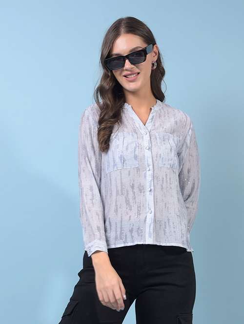 women printed long sleeve regular shirt - 21934788 -  Standard Image - 0
