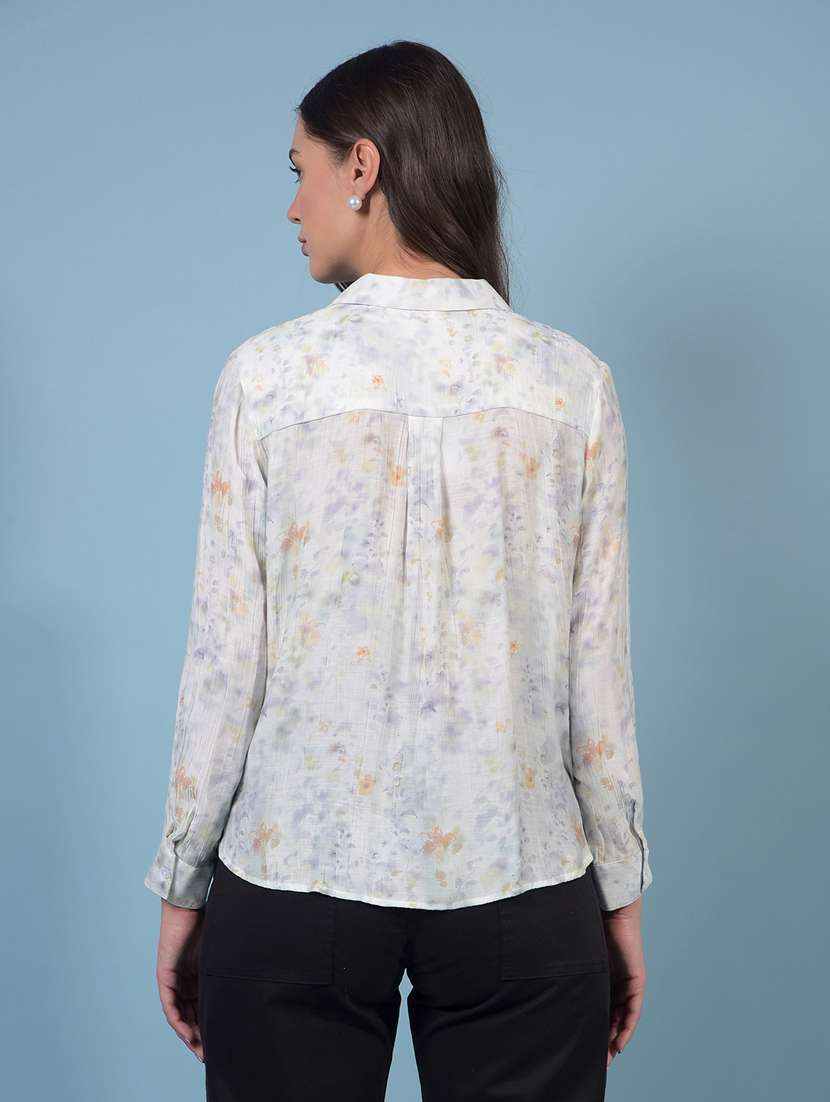 women floral print long sleeve regular shirt - 21934793 -  Standard Image - 4