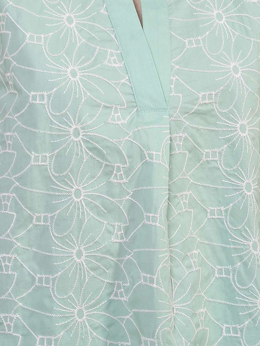 women embroidered three quarter sleeve regular top - 21934830 -  Standard Image - 6