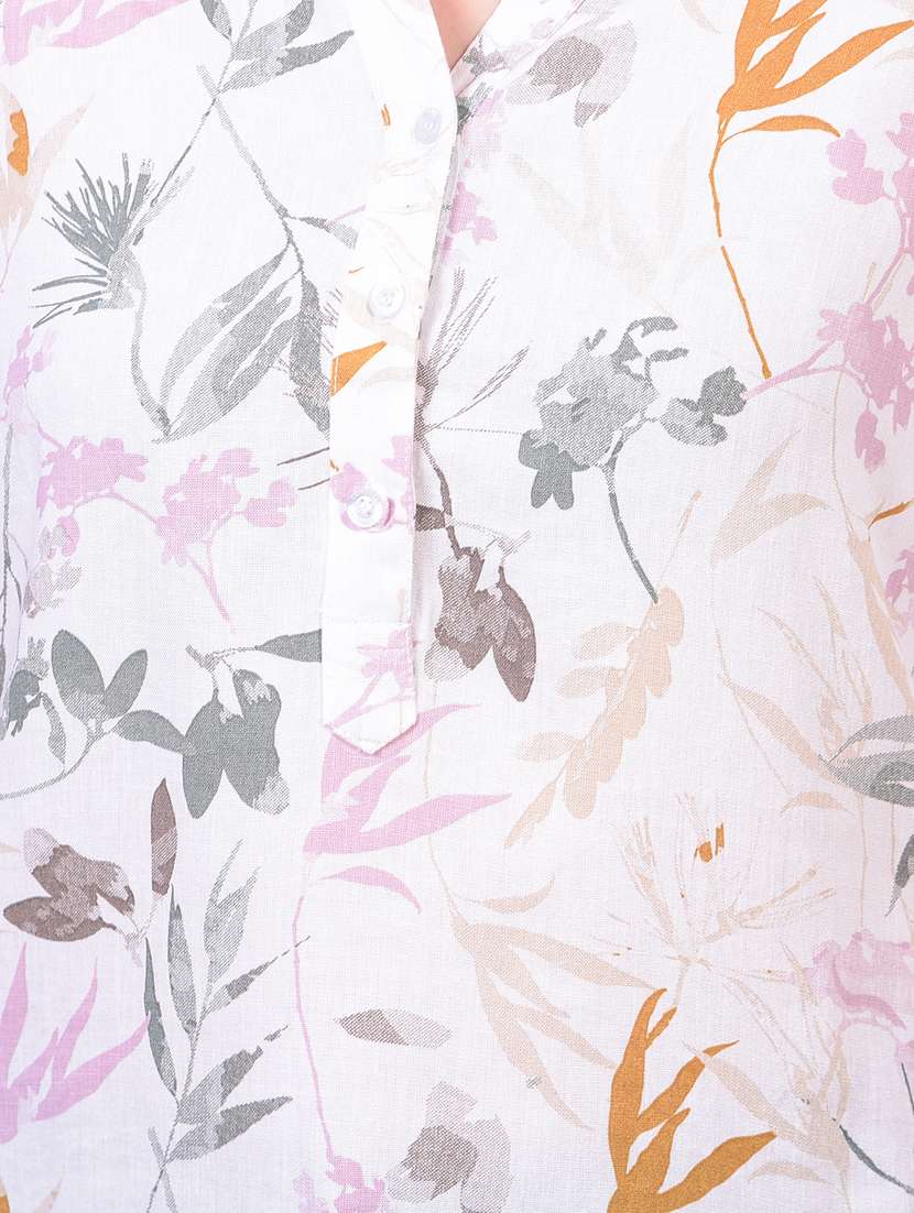 women floral print three quarter sleeve top - 21934833 -  Standard Image - 6