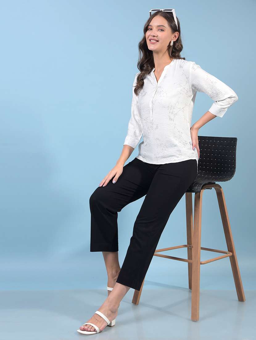 women printed three quarter sleeve regular top - 21934842 - Standard Image - 4