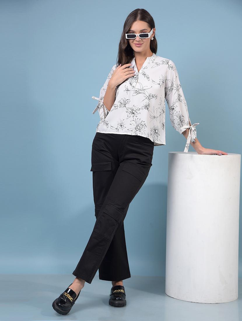 women printed three quarter sleeve regular top - 21934845 - Standard Image - 4