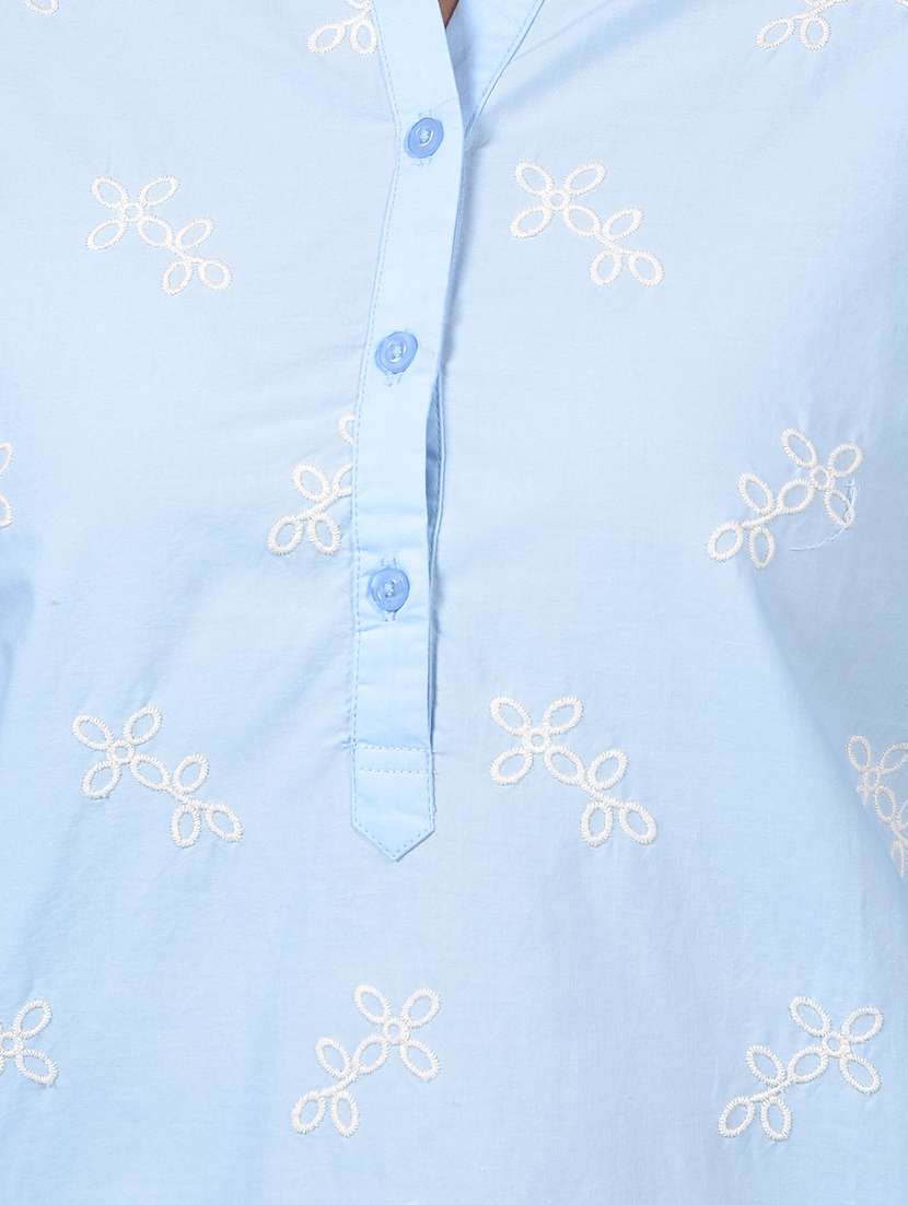 women embroidered three quarter sleeve regular top - 21934849 -  Standard Image - 6