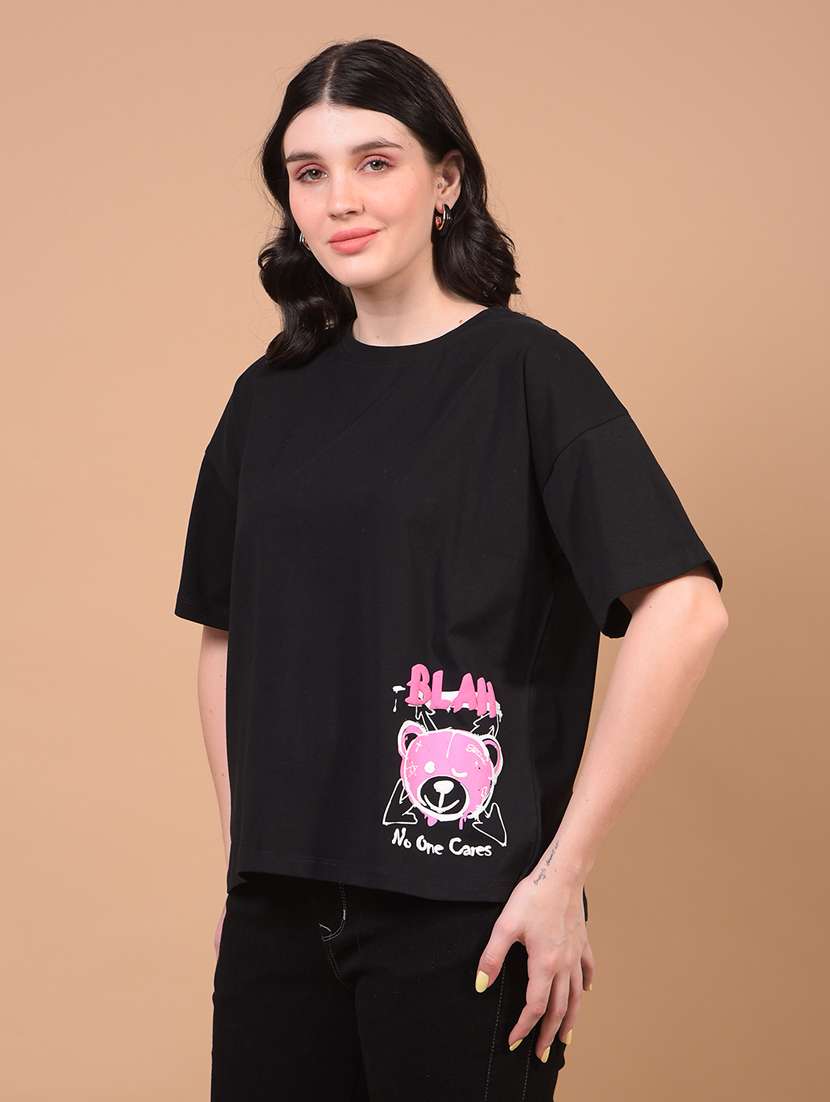 women printed short sleeve loose fit t-shirt - 21934864 -  Standard Image - 1