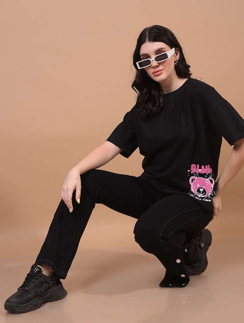 women printed short sleeve loose fit t-shirt - 21934864 -  Standard Image - 4