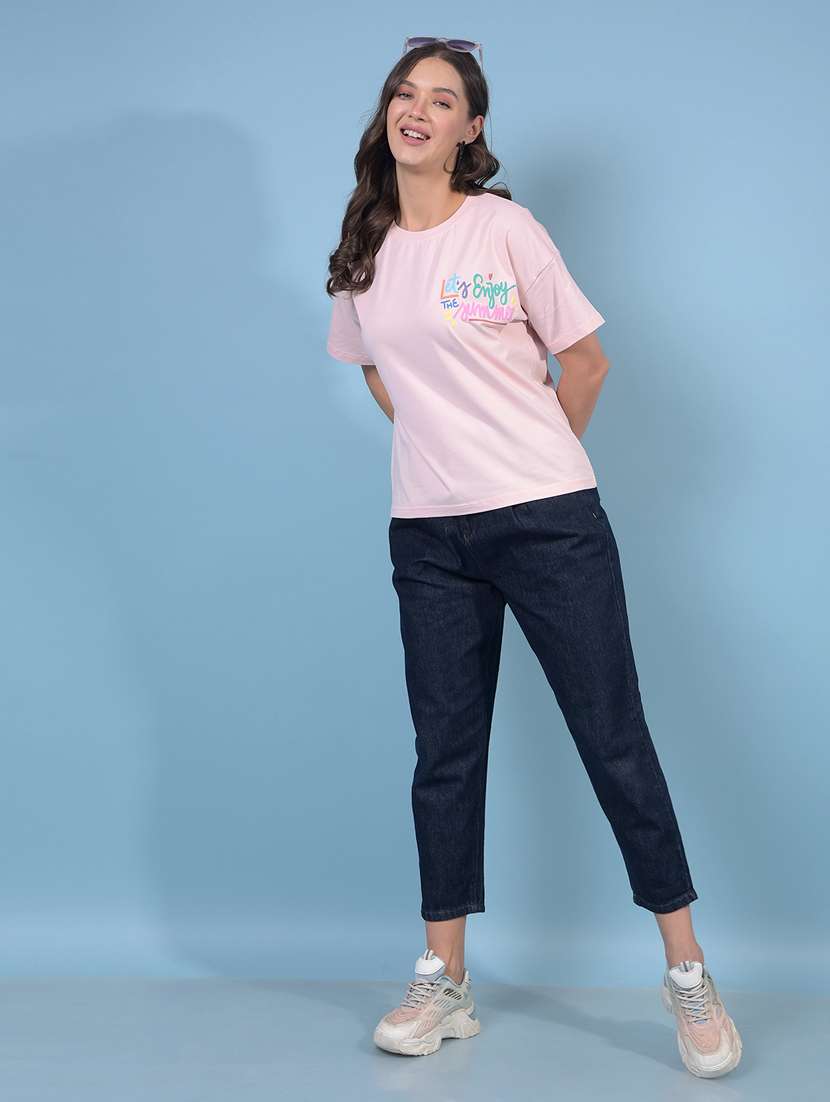 women printed short sleeve loose fit t-shirt - 21934875 -  Standard Image - 4