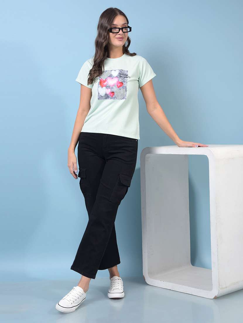 women printed short sleeve regular fit t-shirt - 21934883 - Standard Image - 4