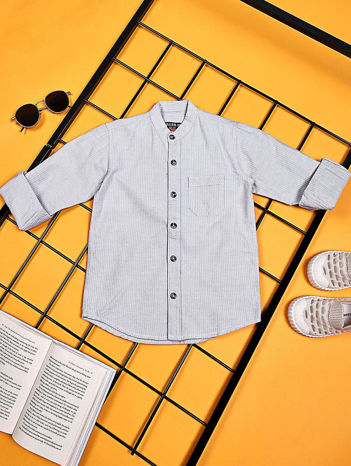 boys pack of 2 striped long sleeve casual shirt - 21934903 -  Standard Image - 1