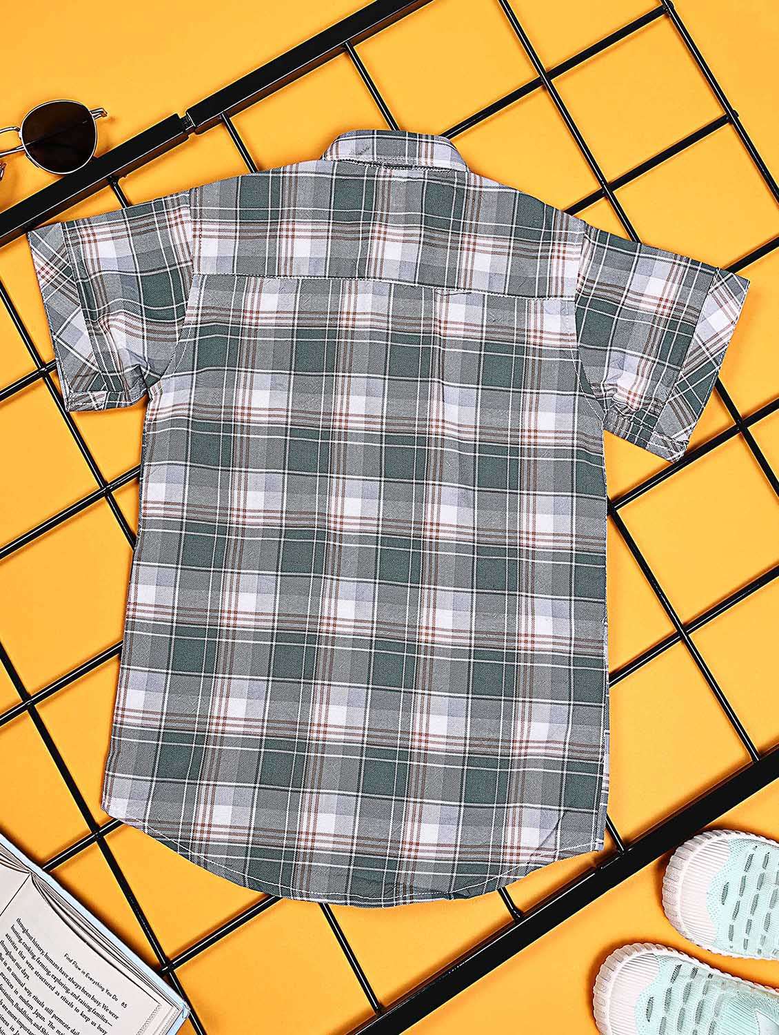 boys pack of 2 checkered short sleeve casual shirt - 21934942 -  Standard Image - 4