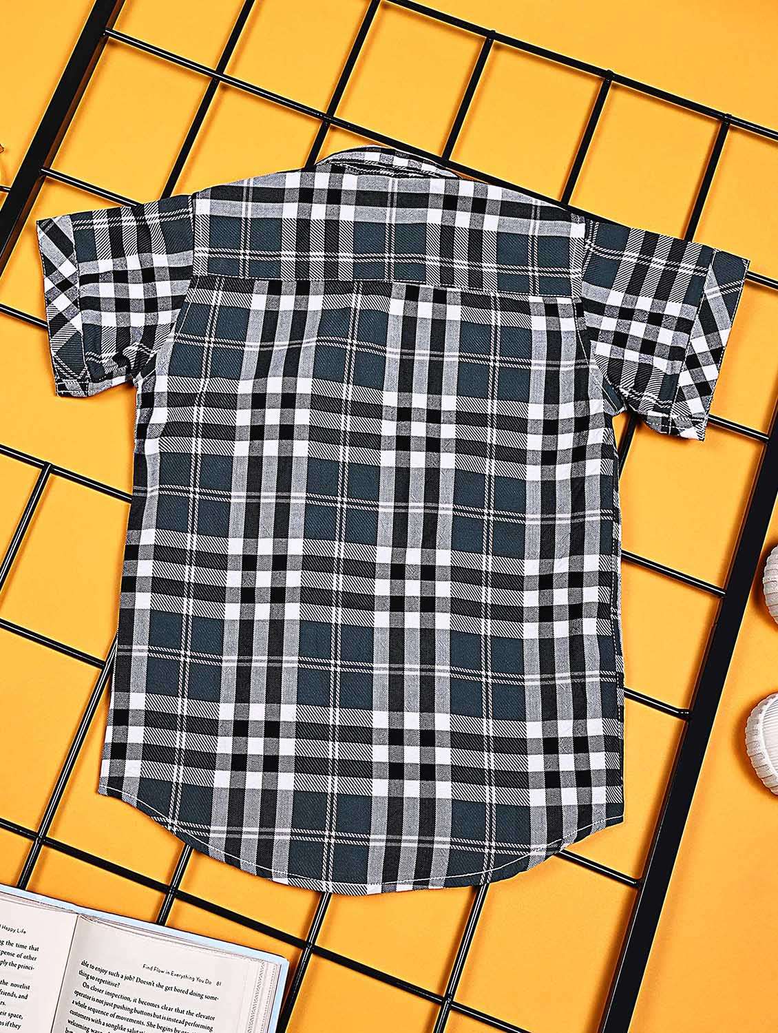 boys pack of 2 checkered short sleeve casual shirt - 21934944 -  Standard Image - 4