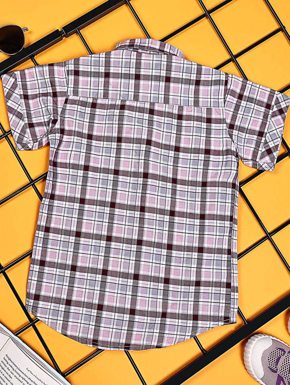 boys pack of 2 checkered short sleeve casual shirt - 21934945 -  Standard Image - 4