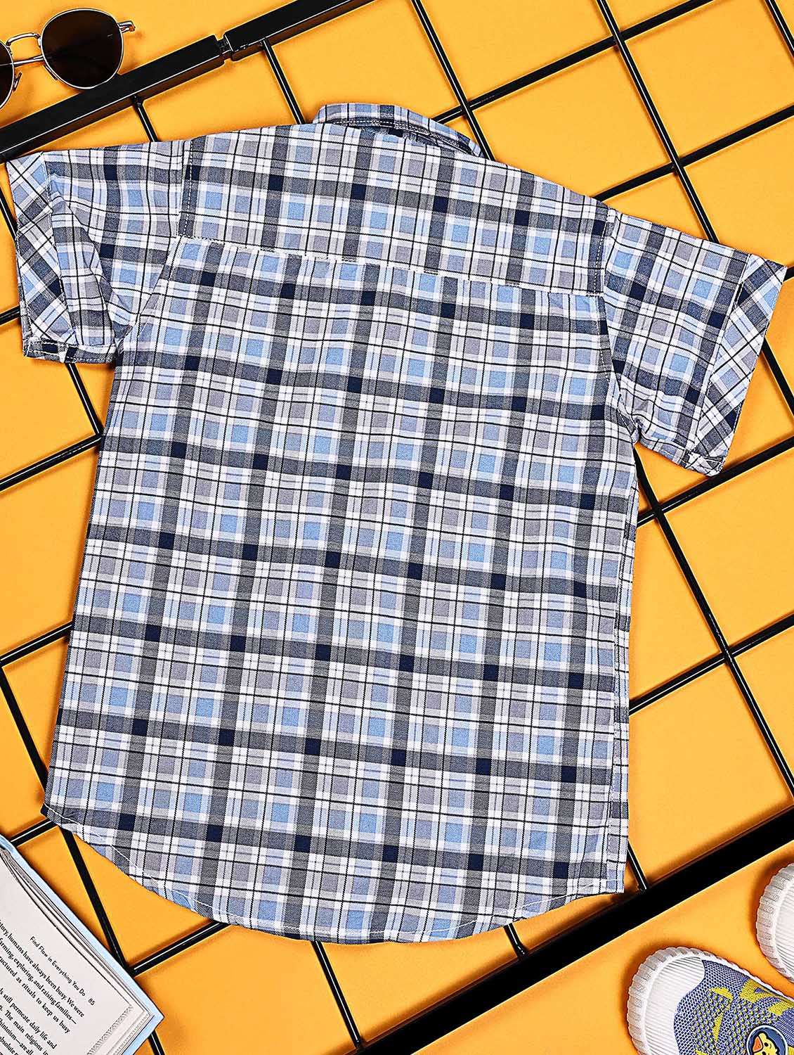 boys pack of 2 checkered short sleeve casual shirt - 21934950 -  Standard Image - 4
