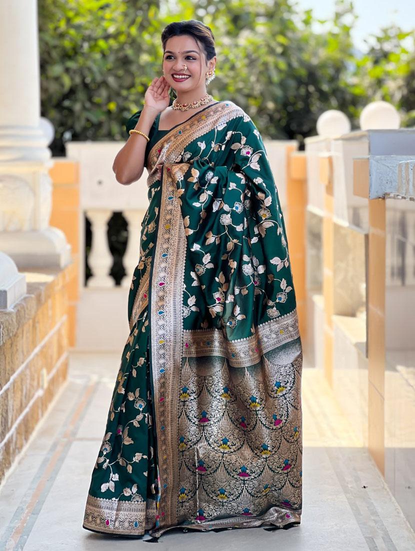 women self design banarasi saree with blouse - 21935102 -  Standard Image - 1