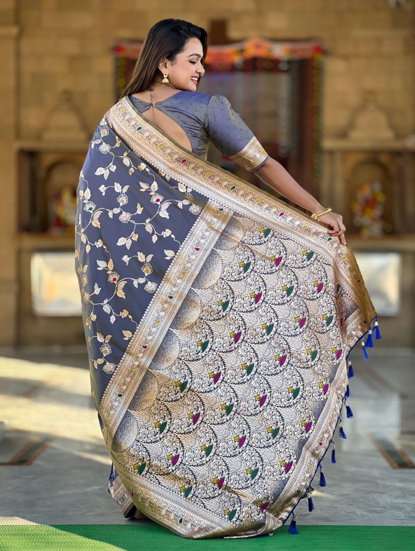 women self design banarasi saree with blouse - 21935103 - Standard Image - 1