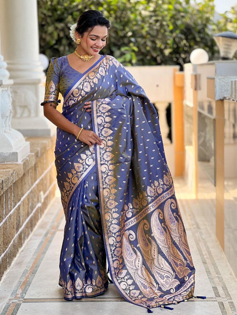 women self design banarasi saree with blouse - 21935123 -  Standard Image - 1