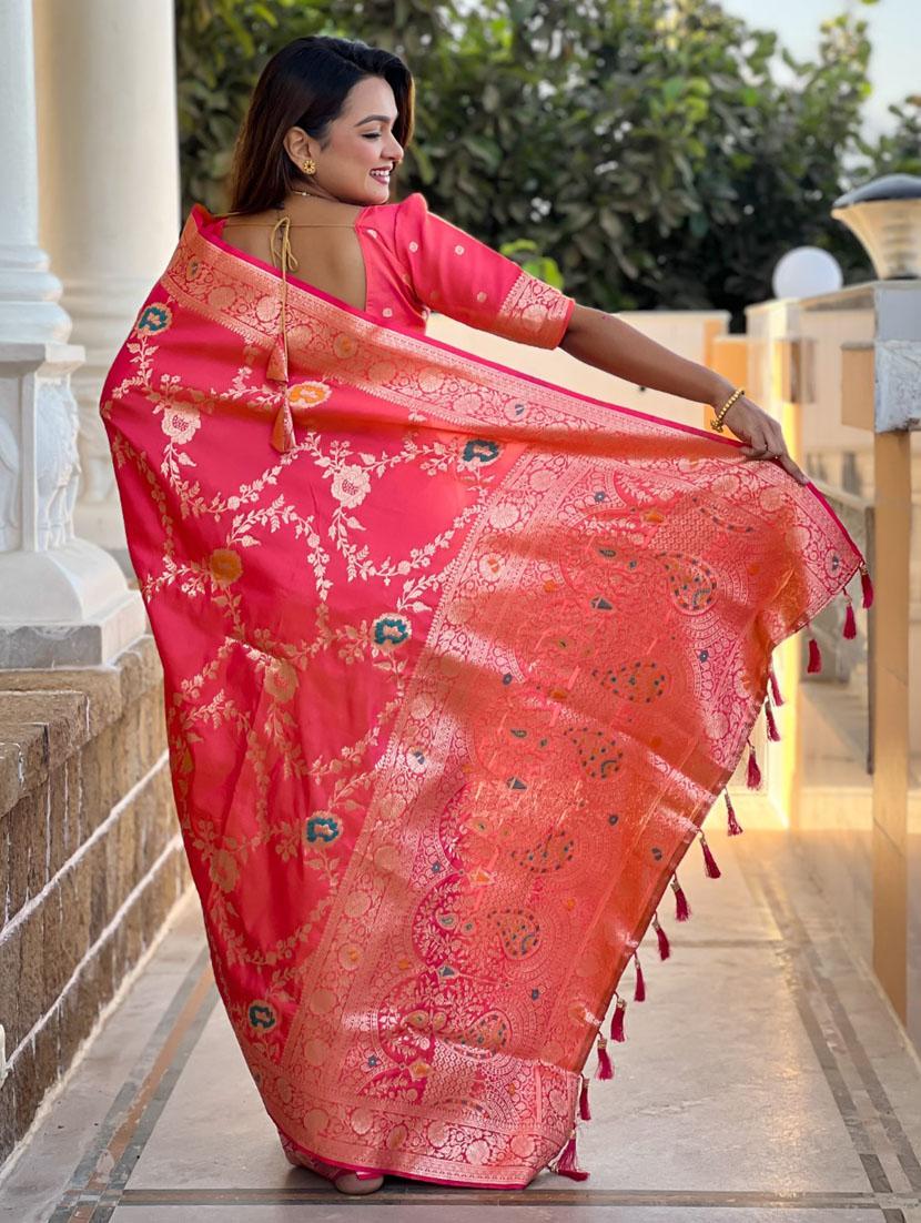 women self design banarasi saree with blouse - 21935138 -  Standard Image - 1