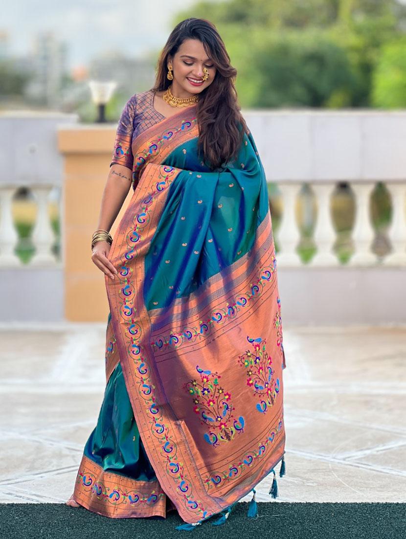women self design paithani saree with blouse - 21935145 -  Standard Image - 1