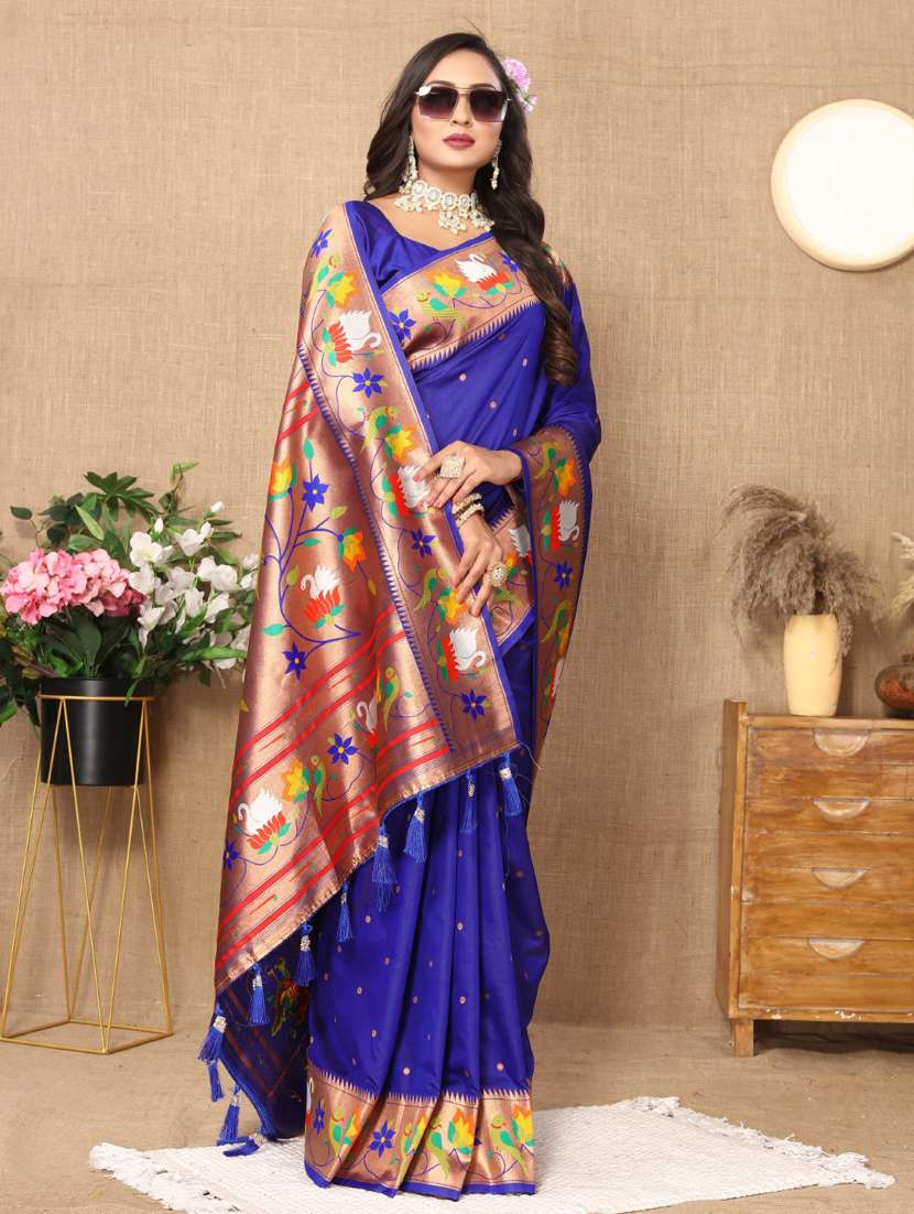 women self design paithani saree with blouse - 21935160 -  Standard Image - 1