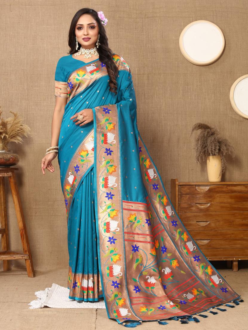 women self design paithani saree with blouse - 21935171 -  Standard Image - 1