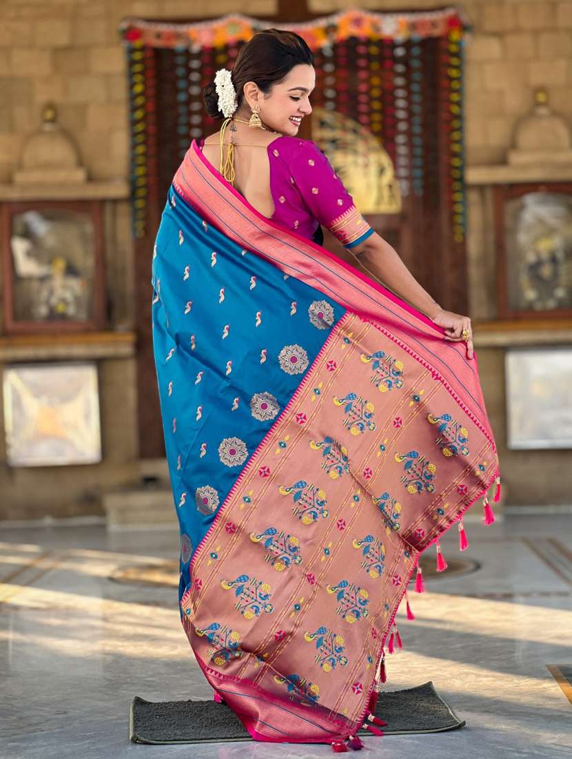 women self design paithani saree with blouse - 21935188 -  Standard Image - 1