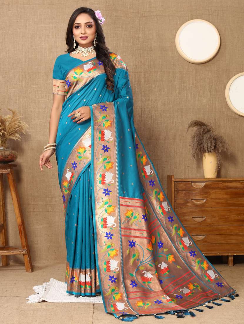 women self design paithani saree with blouse - 21935190 -  Standard Image - 1
