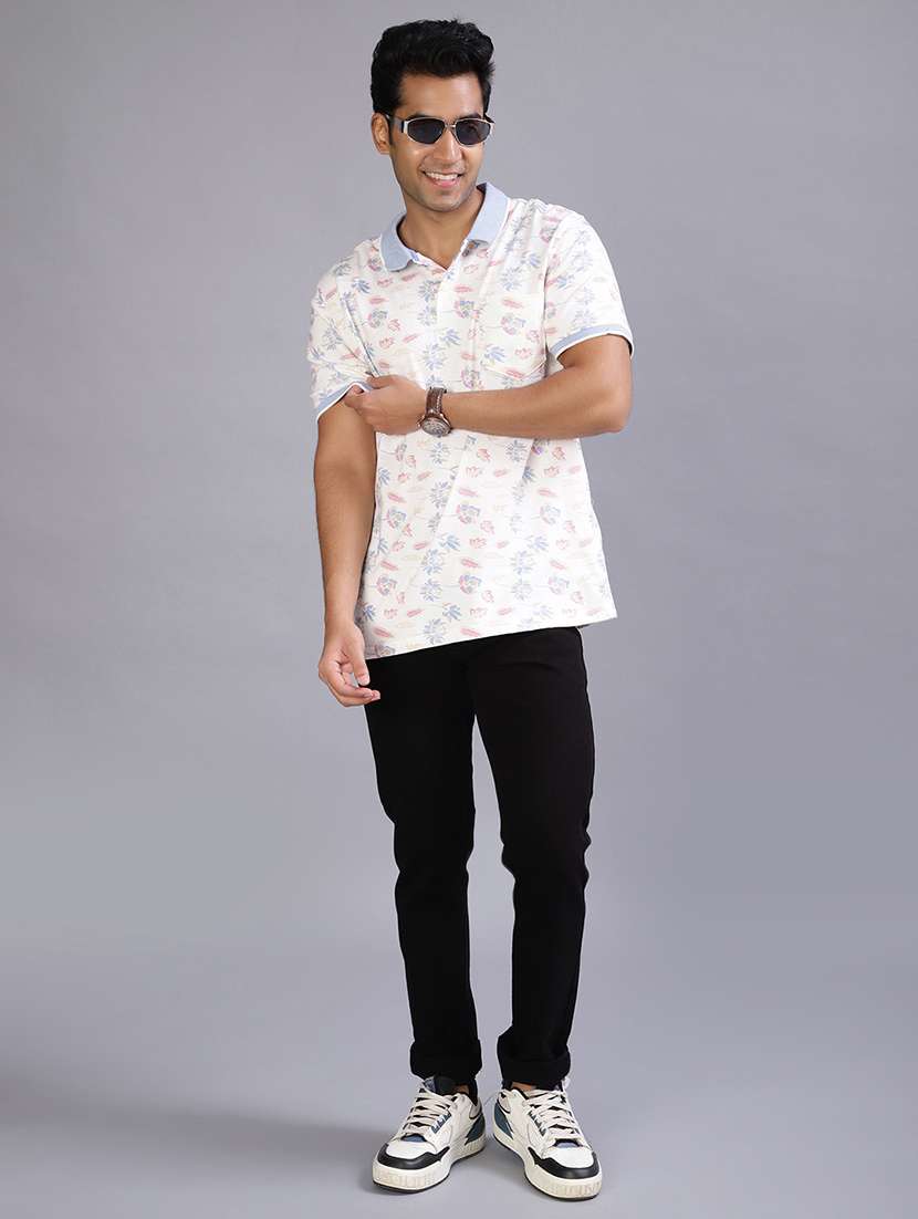 men printed short sleeve regular fit polo t-shirt - 21935209 - Standard Image - 4
