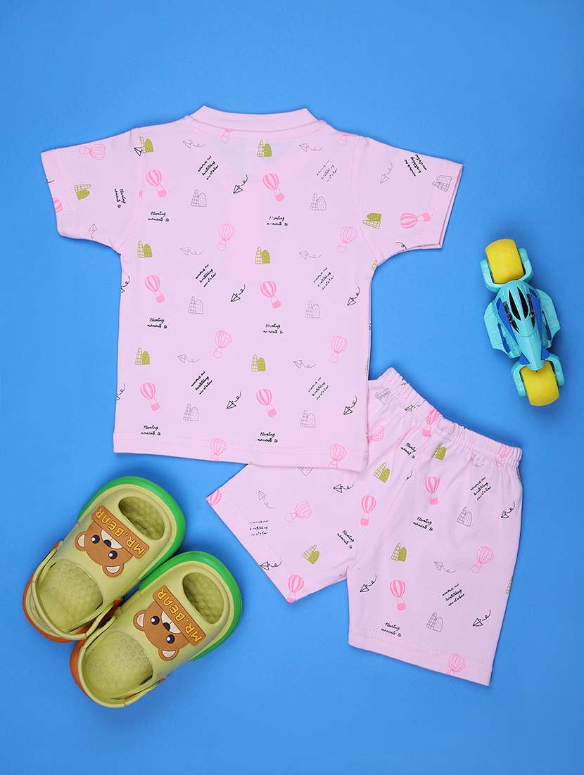 boys printed t-shirt & shorts twin set - 21935367 -  Standard Image - 1