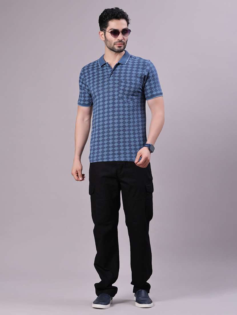 men printed short sleeve regular fit polo t-shirt - 21935378 -  Standard Image - 4