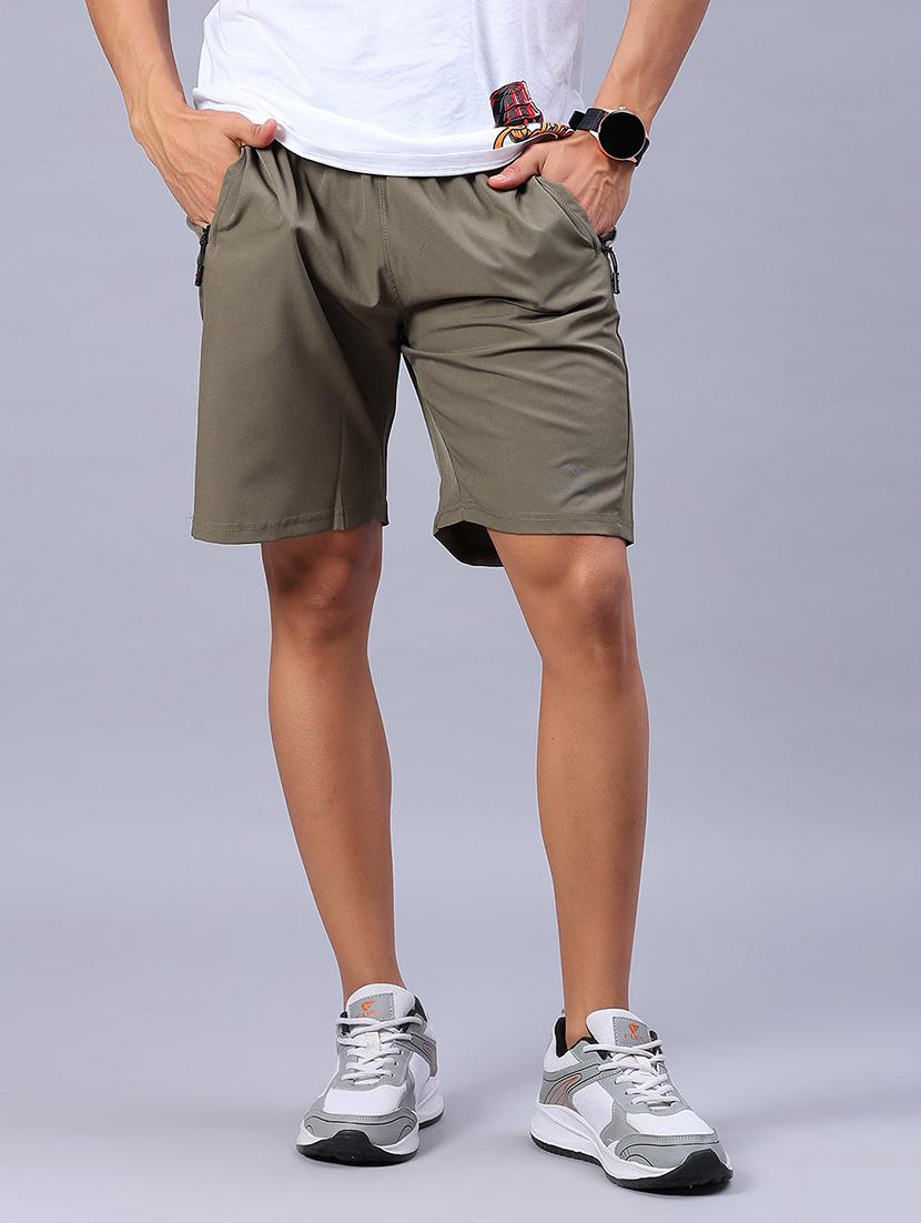 men solid mid rise regular fit shorts - 21935383 - Standard Image - 1