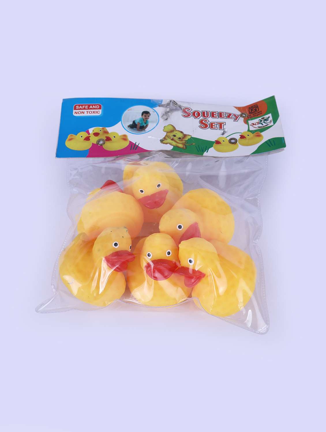 squeezy set multi color rubber ducks toy for kids - 21935389 -  Standard Image - 1
