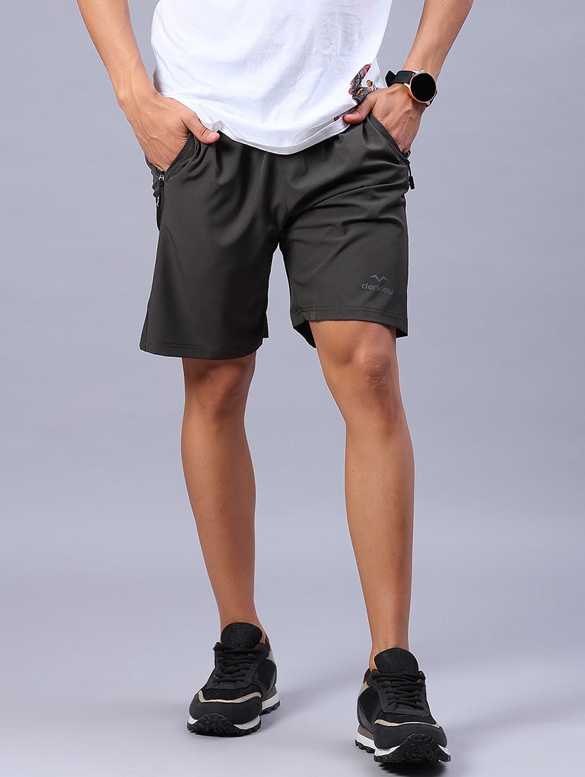 men solid mid rise regular fit shorts - 21935436 - Standard Image - 1