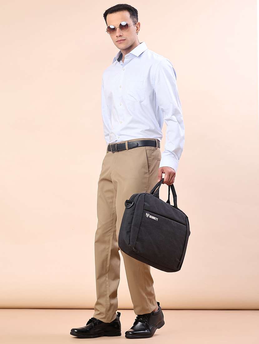 men solid long sleeve collared shirt - 21935451 -  Standard Image - 4