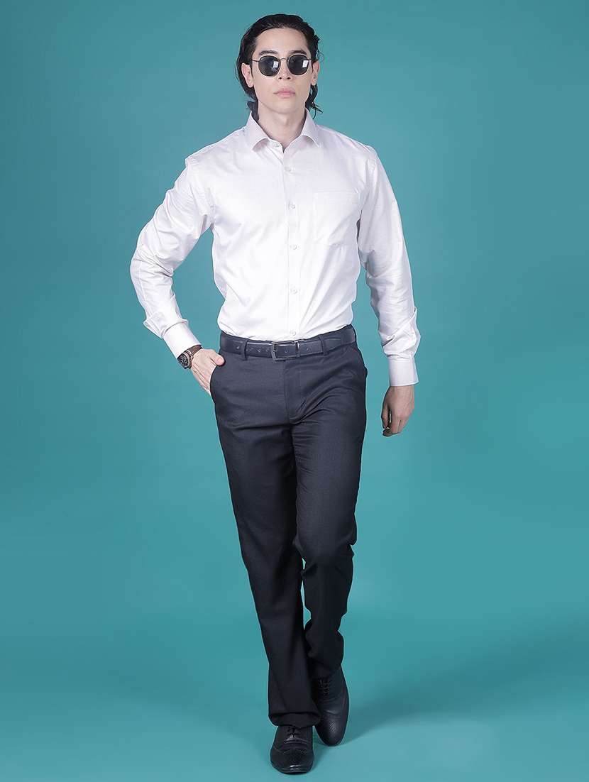 men solid collared long sleeve formal shirt - 21935453 -  Standard Image - 4