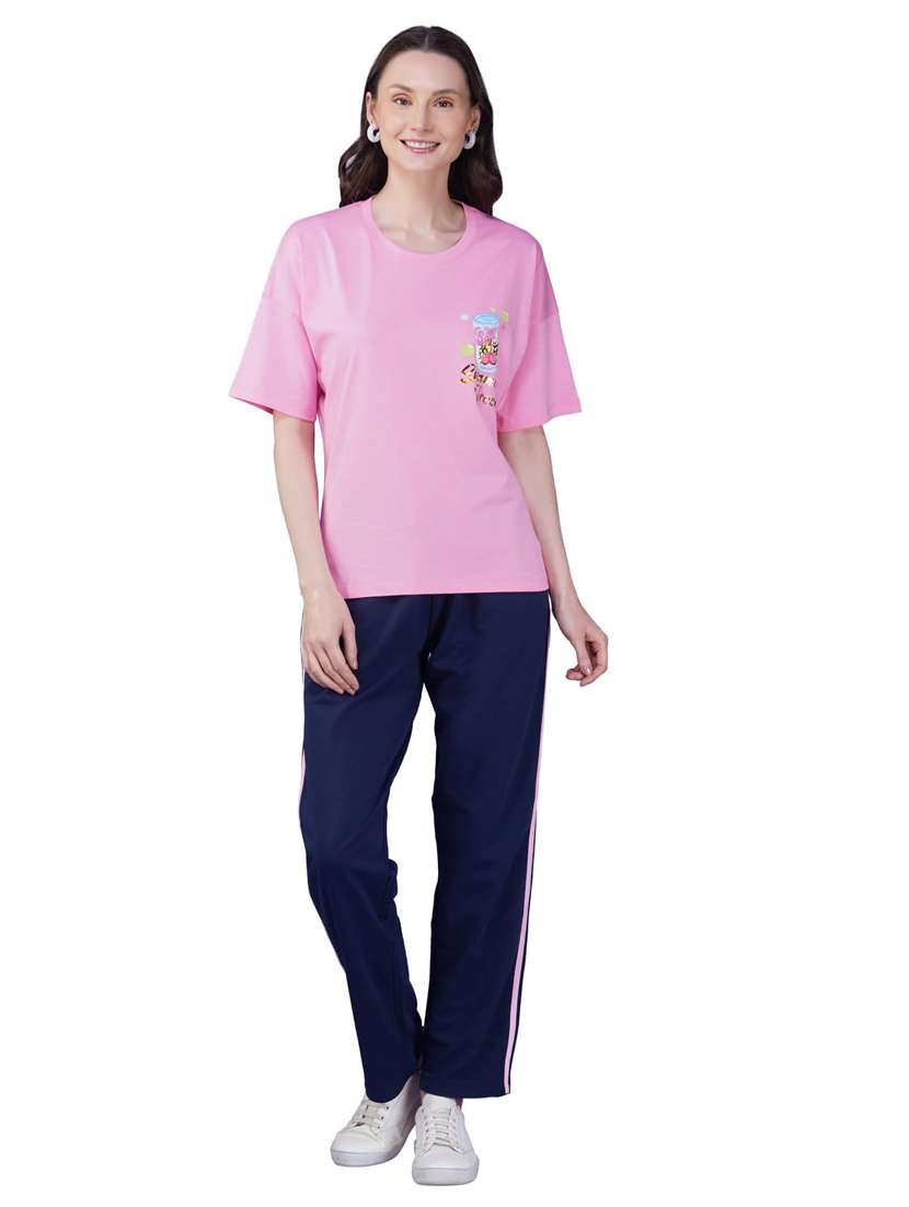 women printed short sleeve loose fit t-shirt - 21935506 - Standard Image - 4